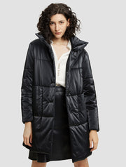 Faux Leather Cotton-padded Coat – Nap Loungewear Outerwear