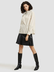 Faux Leather Skater Skirt