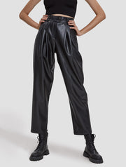 Faux Leather Tapered Pants – Nap Loungewear Bottoms