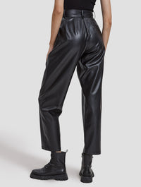 Faux Leather Tapered Pants