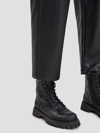 Faux Leather Tapered Pants
