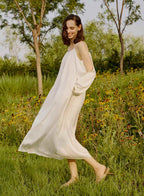 Fluffy Cold Shoulder Dress