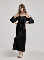 Fluffy Cold Shoulder Dress