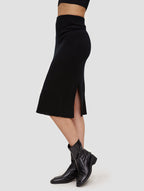 knit midi skirt-side2-black