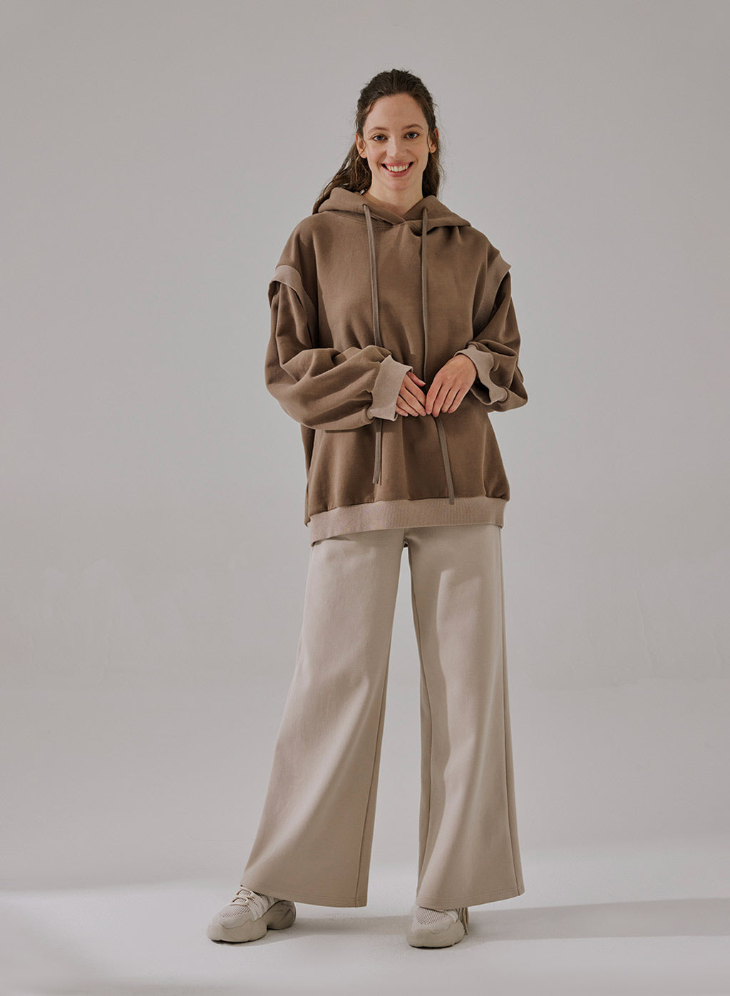 Layered Drawstring Hoodie