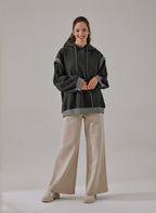 Layered Drawstring Hoodie