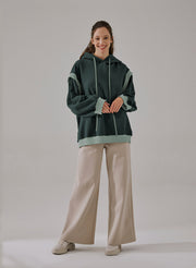 Layered Drawstring Hoodie