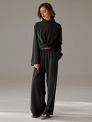 Wide-Leg Cotton Pants
