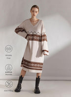 Long Jacquard Sweater