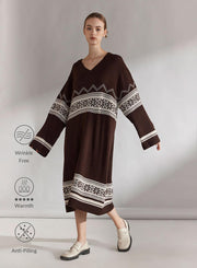 Long Jacquard Sweater – Nap Loungewear Sweaters & Knitwear