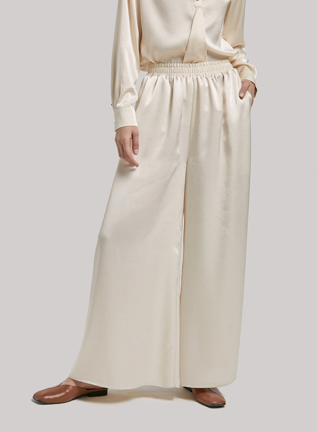 Satin Wide Leg Pants