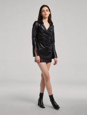 Matte Leather Mini Dress – Nap Loungewear Dresses