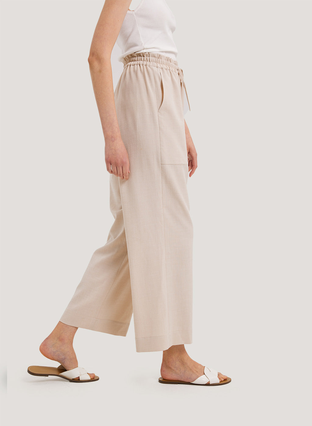 Side Pocket Wide-Leg Pants