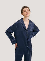 NAP Side Slits Silk Satin Pajama Top – Nap Loungewear Sleepwear & Loungewear