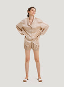 Relaxed Silk Pajama Top