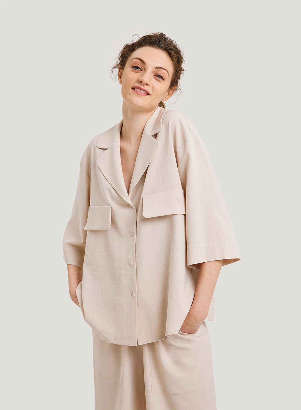 Relaxed Pockets Bowling Shirt