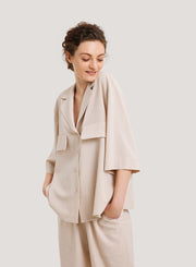 Relaxed Pockets Bowling Shirt – Nap Loungewear Tops