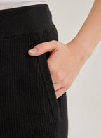 Cashmere Ribbed Drawstring Joggers