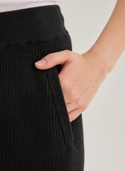 Cashmere Ribbed Drawstring Joggers