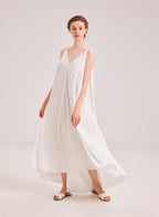 NAP Greek Open Back Silky Maxi Dress