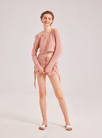 Ruched Side Drawstring Top