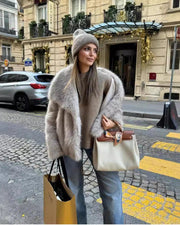 New trendy European and American style fur coat, fox fur coat – Nap Loungewear Outerwear