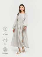 Relaxed Drawstring Waist Dress