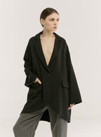 Relaxed One-Button Blazer