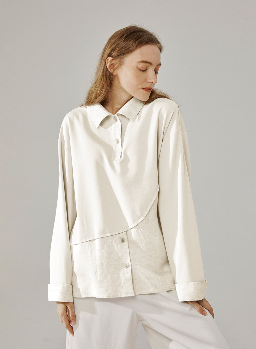 Relaxed Paneled Polo Shirt