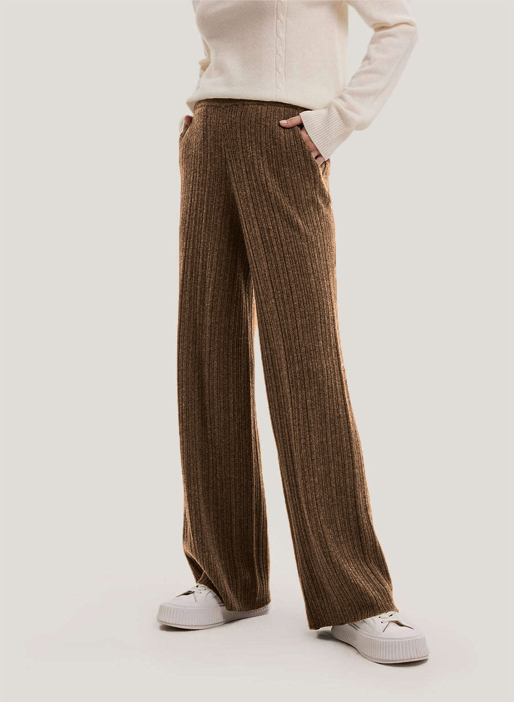 Ribbed Yak Wool Trousers
