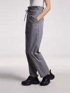 Ruffle Waist Drawstring Pants