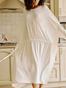 Wide-Fit Batwing Dress