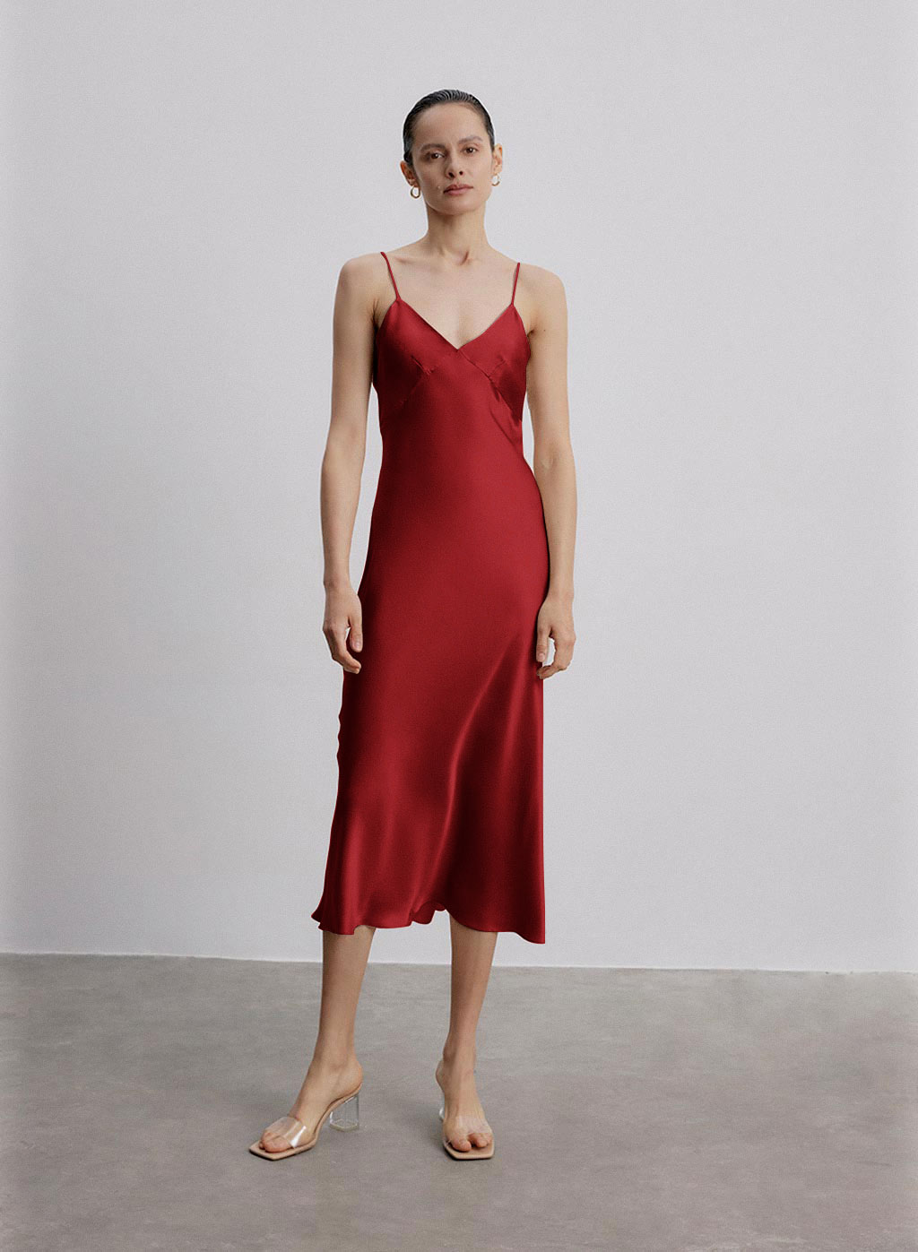 Sandwashed Silk Maxi Slip Dress