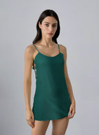 Flirty Side Cut Mini Slip Dress