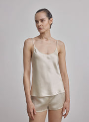 Elastic Waist Silk Shorts