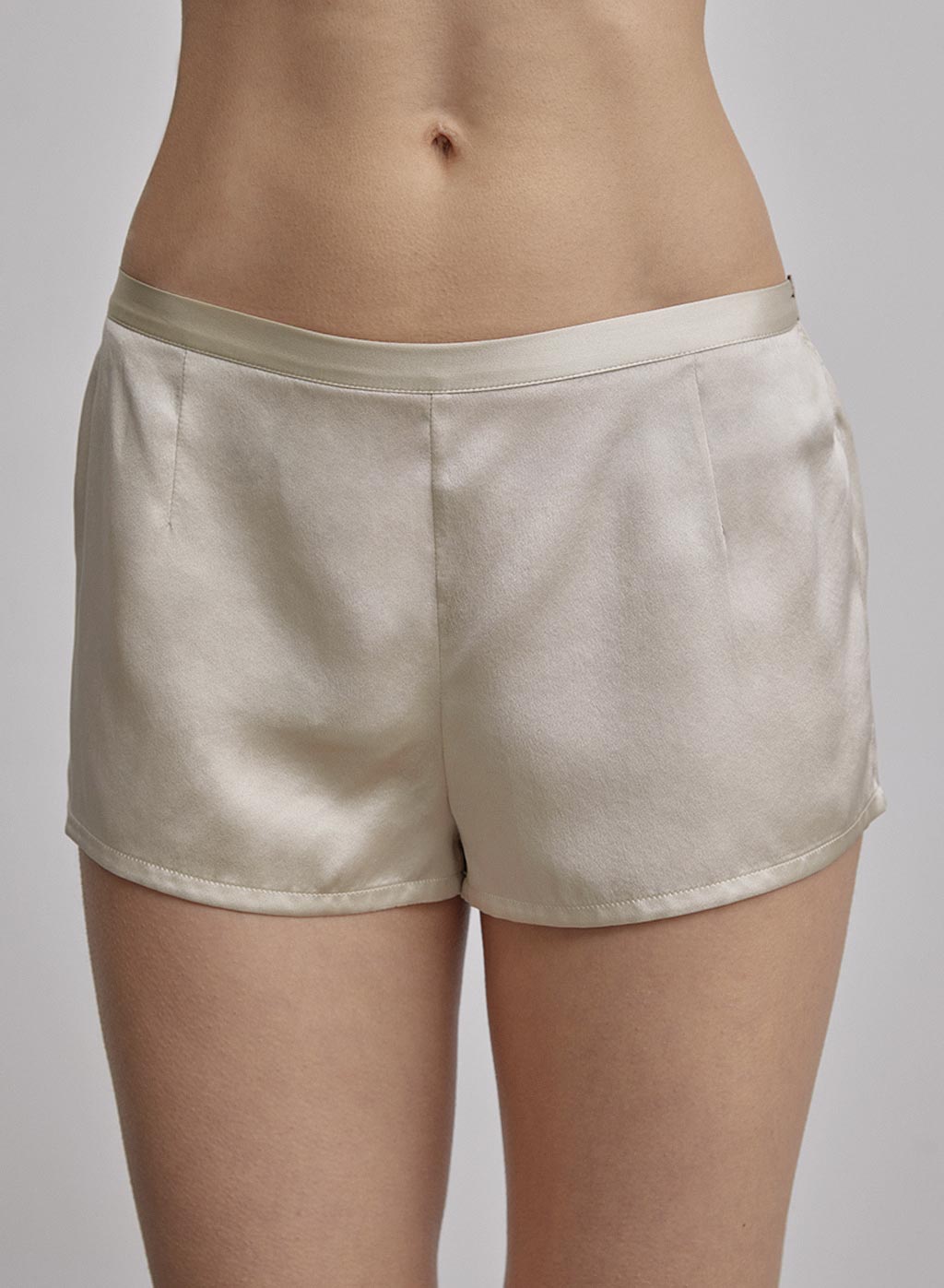 Elastic Waist Silk Shorts