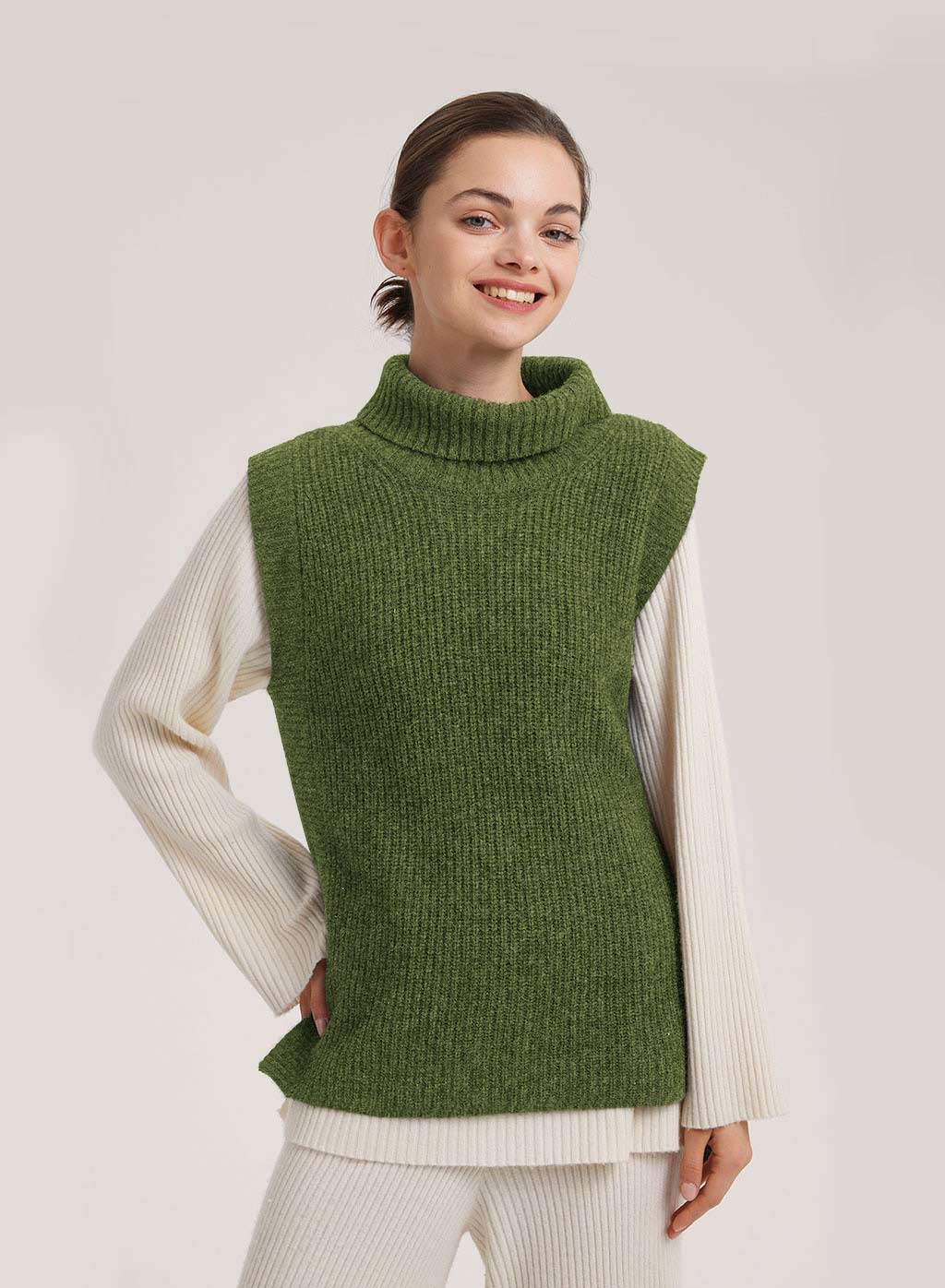 Sleeveless High Neck Top