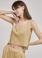 Square Collar Sleeveless Top