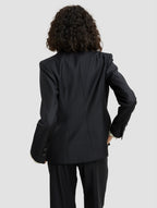 Striped Single-breasted Blazer