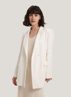 Tailored Linen-Blend Blazer