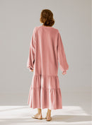 Crewneck Tiered Cotton Dress