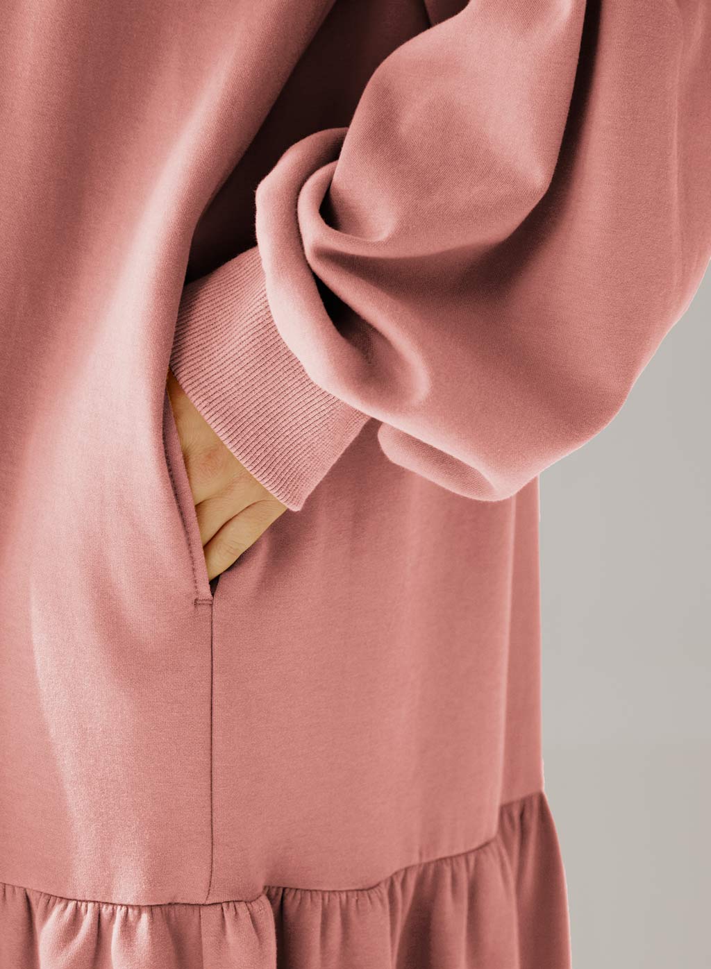 Crewneck Tiered Cotton Dress