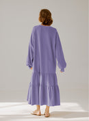 Crewneck Tiered Cotton Dress