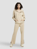 Trendy High Waist Side Slit Pants