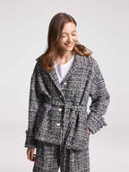 Tweed Belted Coat