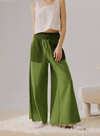 Two-Tone Wide Leg Pants