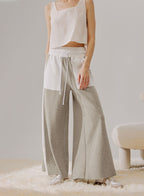 Two-Tone Wide Leg Pants