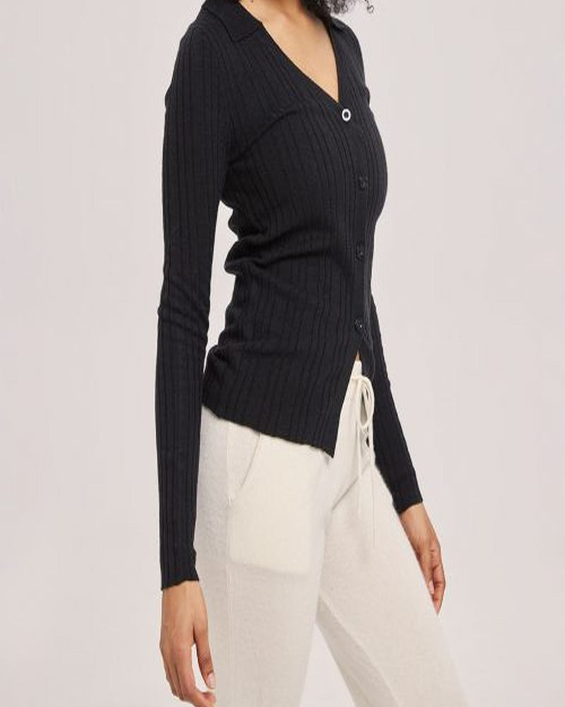 V-Neck Buttoned Cardigan