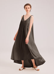 NAP Greek Open Back Silky Maxi Dress