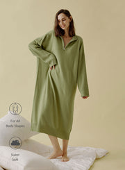 Wool-Cashmere Polo Dress – Nap Loungewear Dresses